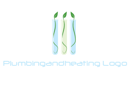 leaves in test tubes research logo