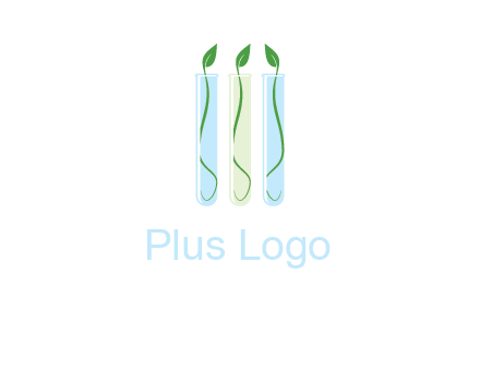 leaves in test tubes research logo