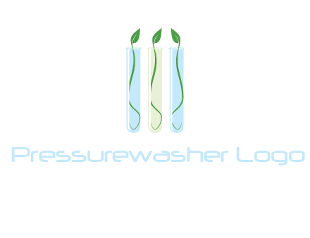 leaves in test tubes research logo