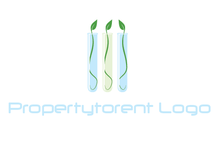 leaves in test tubes research logo