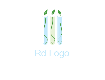 leaves in test tubes research logo