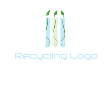 leaves in test tubes research logo