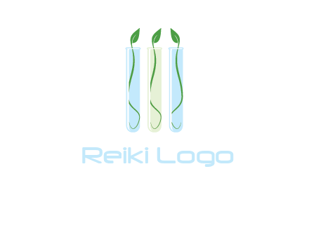leaves in test tubes research logo