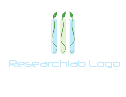 leaves in test tubes research logo