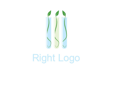 leaves in test tubes research logo