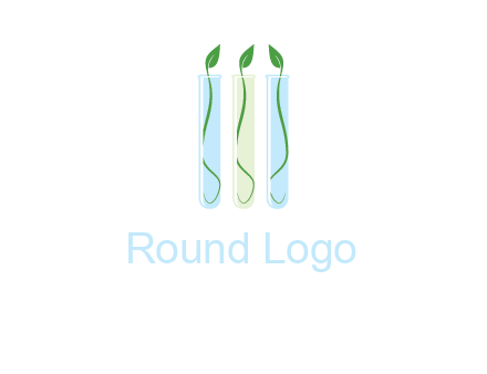 leaves in test tubes research logo