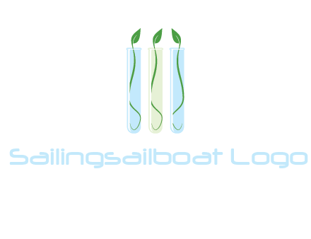 leaves in test tubes research logo