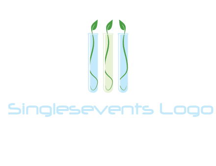 leaves in test tubes research logo
