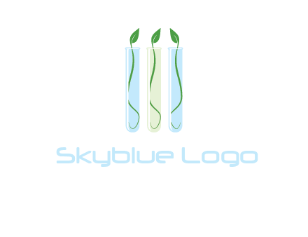 leaves in test tubes research logo