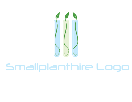 leaves in test tubes research logo
