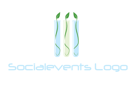 leaves in test tubes research logo