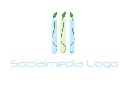 leaves in test tubes research logo