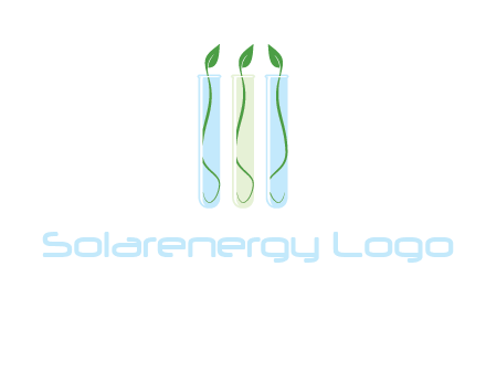 leaves in test tubes research logo