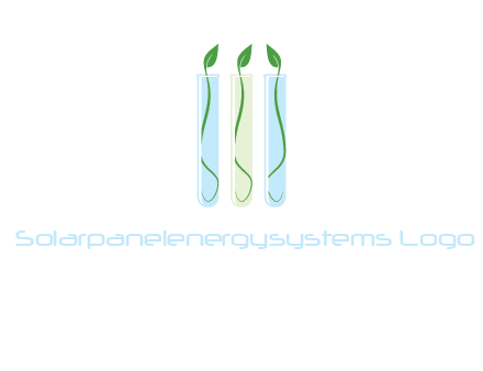 leaves in test tubes research logo