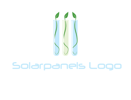 leaves in test tubes research logo