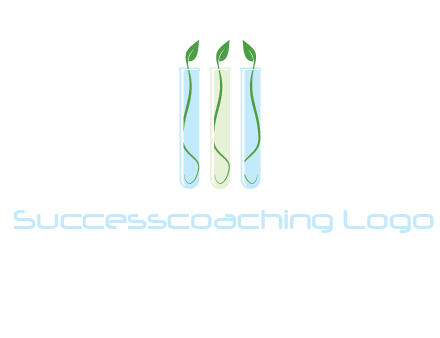 leaves in test tubes research logo