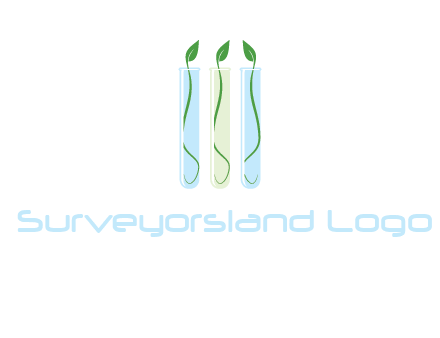 leaves in test tubes research logo