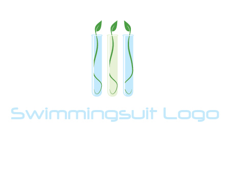 leaves in test tubes research logo