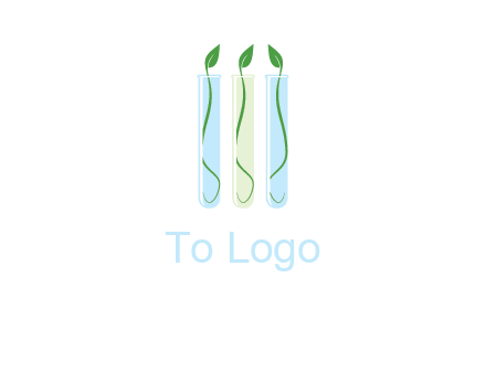 leaves in test tubes research logo