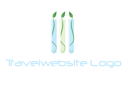 leaves in test tubes research logo