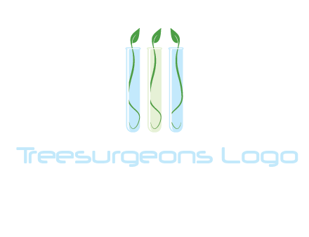 leaves in test tubes research logo
