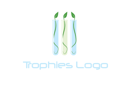 leaves in test tubes research logo