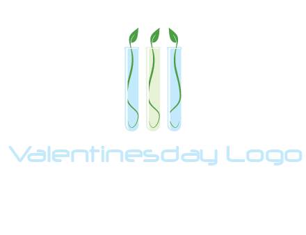 leaves in test tubes research logo