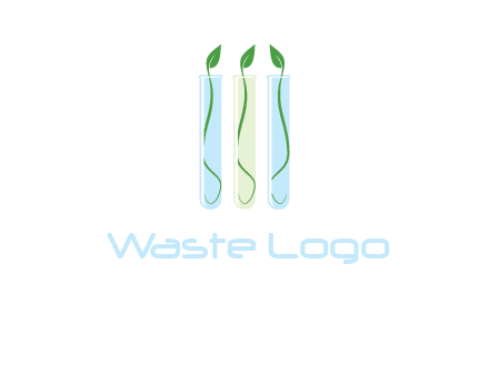 leaves in test tubes research logo