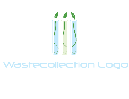 leaves in test tubes research logo