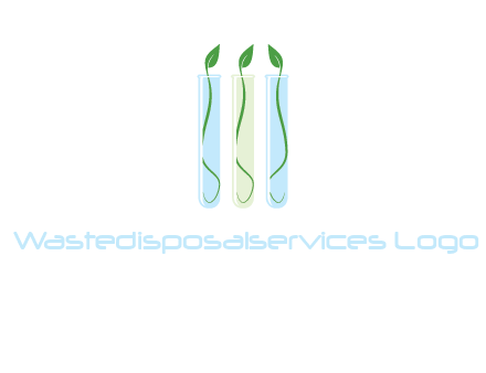 leaves in test tubes research logo