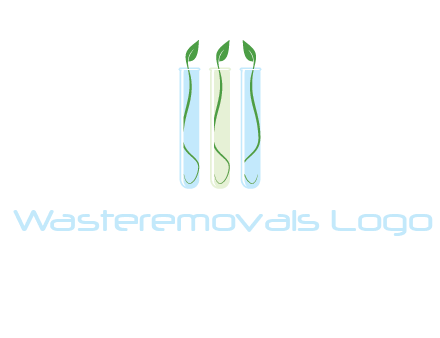 leaves in test tubes research logo