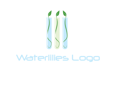 leaves in test tubes research logo