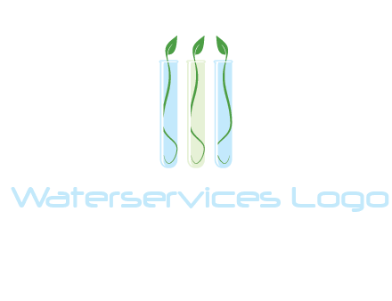 leaves in test tubes research logo