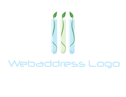 leaves in test tubes research logo
