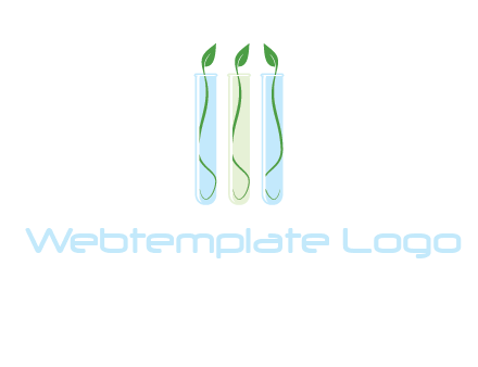 leaves in test tubes research logo