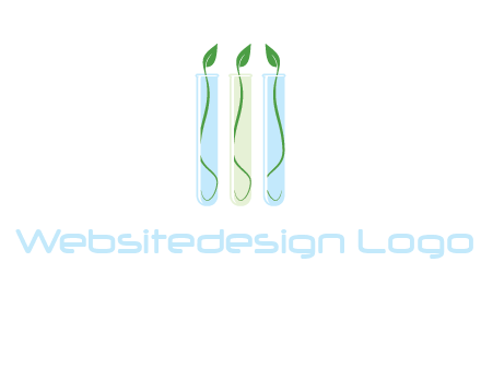 leaves in test tubes research logo