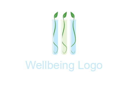 leaves in test tubes research logo
