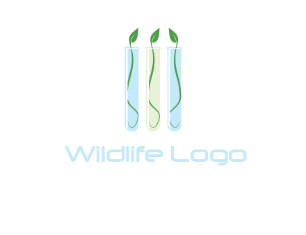 leaves in test tubes research logo