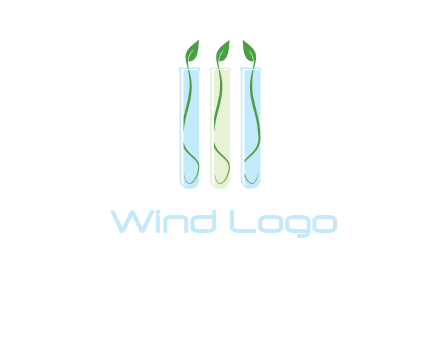 leaves in test tubes research logo