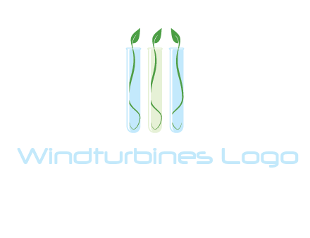 leaves in test tubes research logo