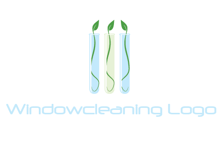 leaves in test tubes research logo