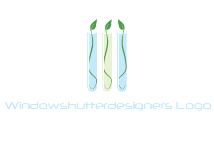 leaves in test tubes research logo