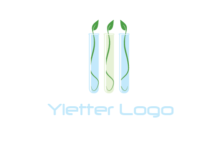 leaves in test tubes research logo