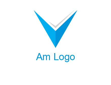 letter V forming arrow and check