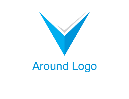 letter V forming arrow and check