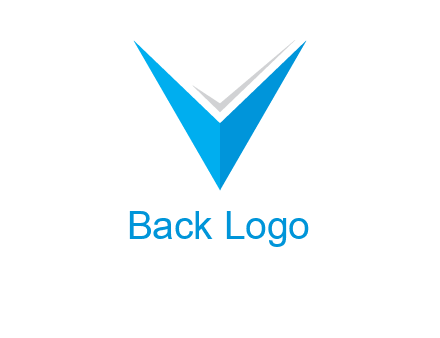 letter V forming arrow and check