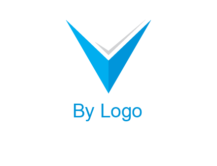 letter V forming arrow and check