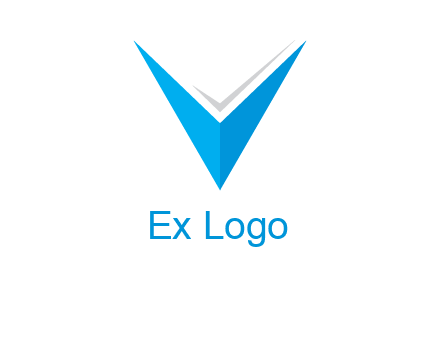 letter V forming arrow and check
