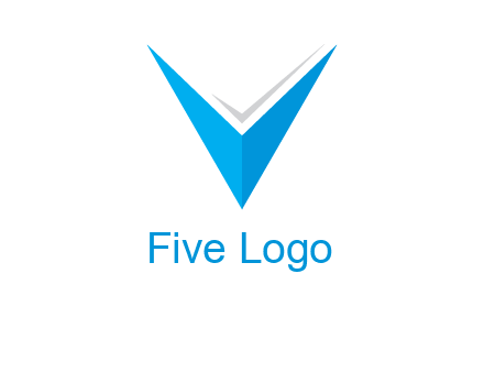 letter V forming arrow and check