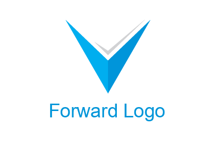letter V forming arrow and check